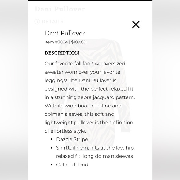 Cabi Dani pullover size Medium - Picture 3 of 5